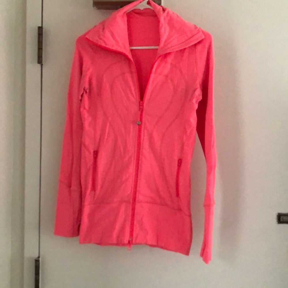Lulu lemon neon pink zip up